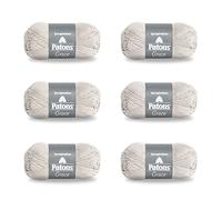 Patons Grace Clay Yarn - 6 Pack of 1.75oz/50g - Cotton - 3 DK - 136 Yards - Knitting, Crocheting & Crafts