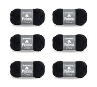 PATONS Grace Night Yarn - 6 Pack of 1.75oz/50g - Cotton - 3 DK - 136 Yards - Knitting/Crochet