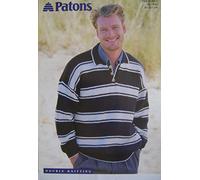 Patons Knitting Pattern 2234 in Double Knitting - Rugby Sweater Sizes 34 - 48"