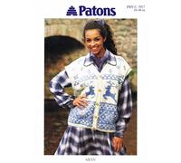 Patons Knitting Pattern 5017 - Fair Isle Gilet To Fit 30"-40"