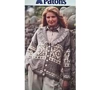 Patons Knitting Pattern 5021, Aran, Lady's Shawl Collar Jacket, Sizes 76-102cm 30-40"