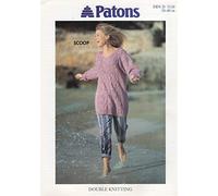 Patons Knitting Pattern 5110, DK, Lady's V Neck Cable Sweater, Sizes 76-102cm 30-40"