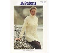 Patons Knitting Pattern 5201, DK, Lady's Cable Panel Sweater, Sizes 76-102cms, 30-40"