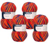 Patons Knitting Yarn, Acrylic, Raspberry, One Size (Pack of 4)