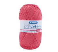 Patons Knitting Yarn, Cotton, Bright Pink, One Size