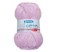 Patons Knitting Yarn, Cotton, Lilac, One Size