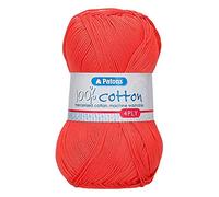 Patons Knitting Yarn, Cotton, Nectarine, One Size