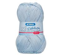 Patons Knitting Yarn, Cotton, Pale Blue, One Size