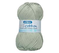 Patons Knitting Yarn, Cotton, Pale Green, One Size