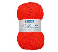 Patons Knitting Yarn, Cotton, Tomato, One Size