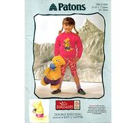 PATONS PATTERN 5056 CHILDRENS DINOSAURS SWEATER 20 - 262 IN DOUBLE KNITTING