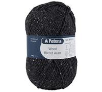 Patons Wool Blend Aran/Knitting Wool 100g Balls Machine Washable Yarn - 17 Colours In The Range - Charcoal - 0095