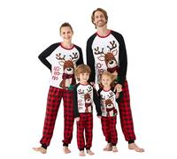 PATPAT Family Christmas Pyjamas Set - Matching PJ's for Couples and Kids, His and Hers Xmas PJs for Family, Grinch Pyjamas, Women and Men Pyjamas for a Cozy Holiday Season