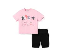 PATPAT Girls Cycling Shorts 2 Pcs Girls Clothing Set Oversized, T-Shirt Short Sleeve Top, Girls School Shirts, Kids Cycling Shorts Outfits, Leggings, Summer Outdoor Holiday Sport Gift 3-12 Years