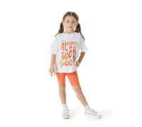 PATPAT Girls Cycling Shorts 2 Pcs Girls Clothing Set Oversized, T-Shirt Short Sleeve Top, Girls School Shirts, Kids Cycling Shorts Outfits, Leggings, Summer Outdoor Holiday Sport Gift 3-12 Years