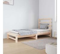patras solid pine wood pull-out day bed in natural