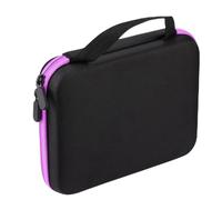 Patravious 63 Slots Essential Oil Carrying Case, 1-3ml vial portable Essential Oil Storage Bag Case Box, Hard EVA Shell Impact and Leak Proof Large Capacity Organizer with Carrying Handle (Purple)