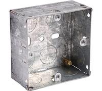Patress Box 35mm - Surface Mount Electrical Back Box for Double Sockets, Switches & Outlets | Durable Metal Flush Mount Junction Box for Wiring, Home & Commercial Electrical Installations