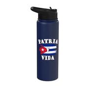 Patria Y Vida Cuba Cuban Freedom Movement Himno Cubano Stainless Steel Insulated Water Bottle