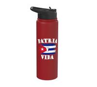 Patria Y Vida Cuba Cuban Freedom Movement Himno Cubano Stainless Steel Insulated Water Bottle