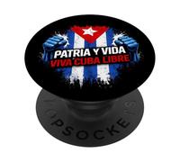 Patria Y Vida Cuba Libre Flag PopSockets Adhesive PopGrip