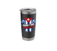 Patria Y Vida Cuba Libre Flag Stainless Steel Insulated Tumbler