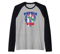 Patria Y Vida Viva Cuba Cuban Flag Freedom Himno Cubano Raglan Baseball Tee