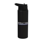 Patria Y Vida Viva Cuba Cuban Flag Freedom Himno Cubano Stainless Steel Insulated Water Bottle