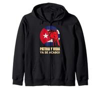 Patria y Vida Ya Se Acabo Cuba Patriotic Slogan Design Zip Hoodie