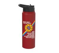 Patrice Lumumba Congo Dignity Liberty Justice Freedom Quote Stainless Steel Insulated Water Bottle