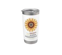 Patrice Lumumba Quote Dignity Justice Independence Freedom Stainless Steel Insulated Tumbler
