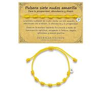 PATRICIA TRENDY - Bracelets Seven Knots Yellow - Against the Evil Eye - Yellow Thread Destiny Protection Negative Energy - Good Luck Charm - Prosperity Family Friends Couples (Yellow)