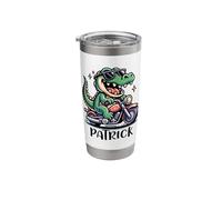 Patrick Alligator Motorcycle Design for Boys Name Patrick Stainless Steel Insulated Tumbler