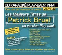Patrick Bruel - CD Karaoké Play-Back KPM Vol.25 Patrick Bruel