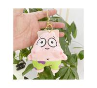 (Patrick) Cartoon Plush Charming Spongebob And Patrick Star Keychain Doll For Room Decor Kids