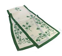 Patrick Francis Cream/Green Pure Silk Scarf