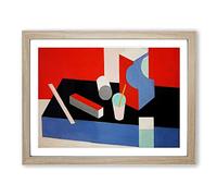 Patrick Henry Bruce Composition II Classic Painting Framed Print | A4 Oak Framed Wall Art | Ready to Hang | Classic Historical Picture | Living Room Bedroom Lounge Office