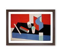Patrick Henry Bruce Composition II Framed Print | A2 Walnut Framed Wall Art | Ready to Hang | Modern Nature Picture | Living Room Bedroom Lounge Office
