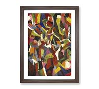 Patrick Henry Bruce Composition Iv Classic Painting Framed Wall Art Print, Ready to Hang Picture for Living Room Bedroom Home Office Décor, Walnut A2 (64 x 46 cm)