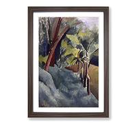 Patrick Henry Bruce Landscape Framed Print | A2 Walnut Framed Wall Art | Ready to Hang | Modern Nature Picture | Living Room Bedroom Lounge Office