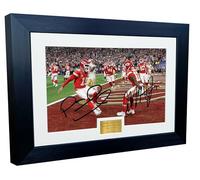 Patrick Mahomes Mecole Hardman Kansas City Super Bowl LVIII 58 Winners Autographed Signed 12x8 A4 Photo Photograph Picture Frame American Football Poster Gift Colour