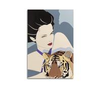 Patrick Nagel Painter Poster Work《The Tigress》 Cool Artworks Painting Wall Art Canvas Prints Hanging Picture Home Decors Idea 16x24inch(40x60cm)