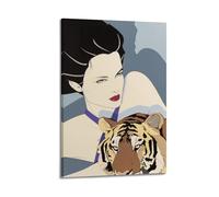 Patrick Nagel Painter Poster Work《The Tigress》 Wall Art Picture Painting Canvas Prints Artworks Bedroom Living Room Decor 16x24inch(40x60cm)