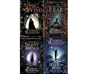 Patrick Rothfuss Kingkiller Chronicle Collection 4 Books Set"The Wise Man's Fear