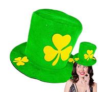Patrick’s Day Hat - Green Ćlover Leprechaun Hat With Beard | Starry Sky Irish Top Ĥat For Adults - Fun Party Costume Accessory For Festivals, Gatherings & Celebrations