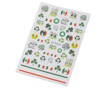 Patrick’s Day Nails Sticker Shamrock Decals Adhesive Green Clovers Art Stickers Patrick’s Day Art Stickers Clovers Nail Shamrock Decals