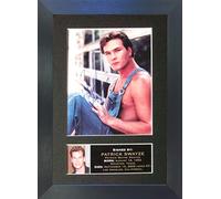 PATRICK SWAYZE Signed Autograph Mounted Photo Reproduction PRINT A4 Rare Perfect Birthday (297 x 210mm) #4 (Black Frame)