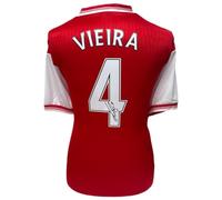 Patrick Vieira Signed Arsenal Official Retro Shirt Comes with COA Red