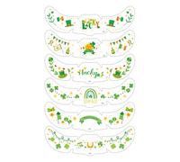 Patricks Day Accessories, Green Clovers Freckles Green Temporary Face Tattooed Stickers Face Glitter for Womens Patricks Day Accessories