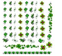 Patricks Day Ireland Collection (Clover Nail Art Decals)